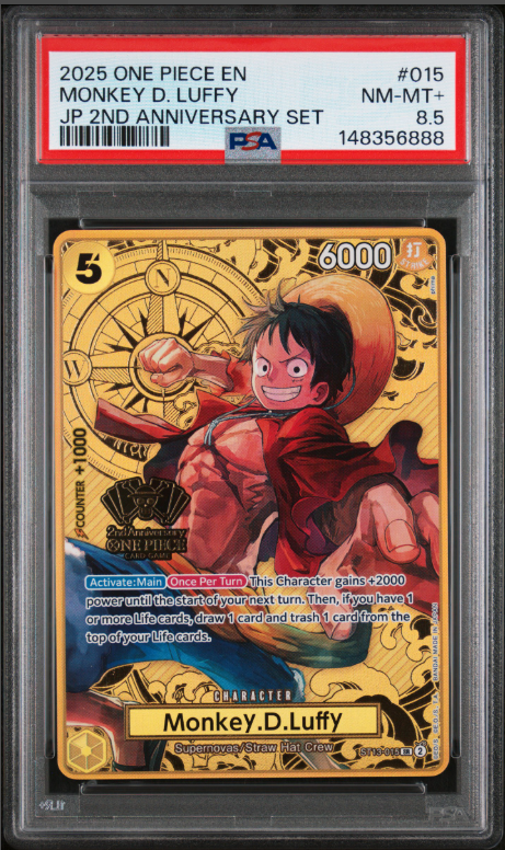 2025 One Piece Japanese 2nd Anniversary Set Monkey D. Luffy #015