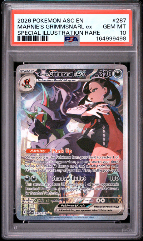 2026 Pokemon Asc En-Ascended Heroes Marnie's Grimmsnarl Ex #287