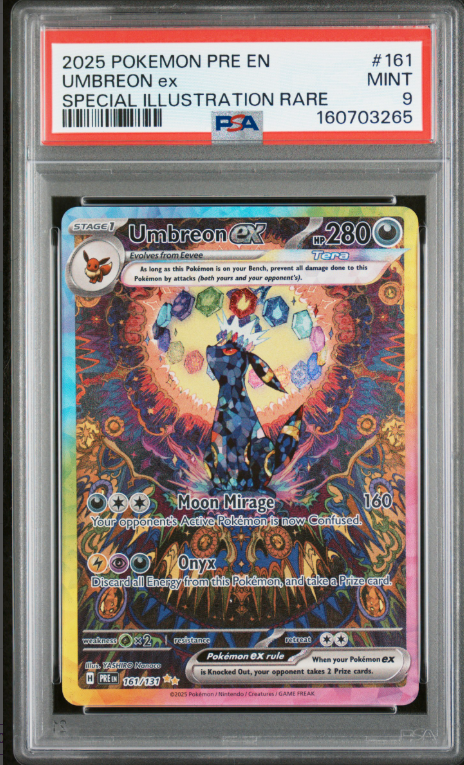 2025 Pokemon Pre En-Prismatic Evolutions Umbreon Ex #161